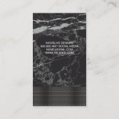 Monogram | Metallic grill Trim | Zwarte marmer Visitekaartje (Achterkant)