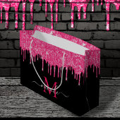 Monogram Metallic Hot Pink Driving Glitter Black Groot Cadeauzakje