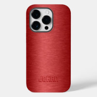Monogram Metallic Rood Geborsteld Aluminium Look