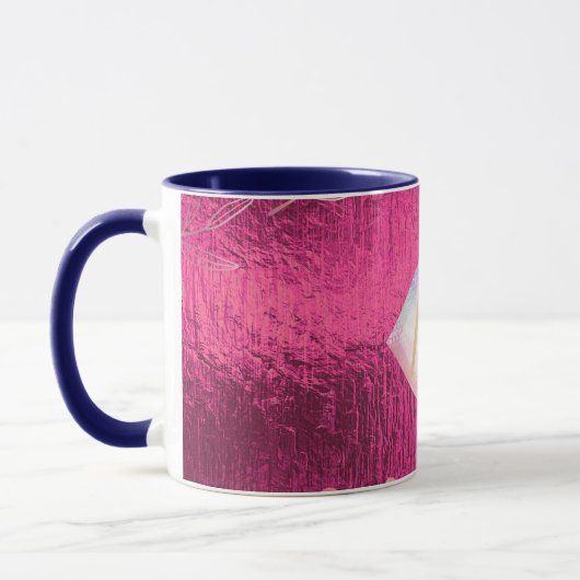 Monogram Metallic Rosegold Navy Glitter Girly Mok (Links)