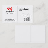 Monogram Midden-Regel Visitekaartje (Voorkant / Achterkant)