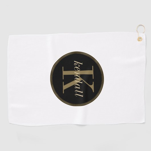 Monogram Midnight Gold ID938 Golfhanddoek (Horizontaal)