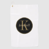 Monogram Midnight Gold ID938 Golfhanddoek (Voorkant)