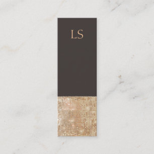 Monogram Mini Gold Sequin Visitekaartje