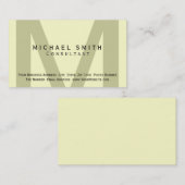 Monogram Minimale Consultant Visitekaartje (Voorkant / Achterkant)