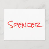 Monogram minimalist custom name  briefkaart (Voorkant)