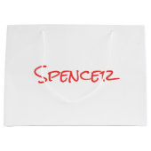 Monogram minimalist custom name  groot cadeauzakje (Voorkant)