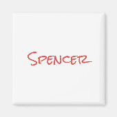 Monogram minimalist custom name  magneet (Voorkant)