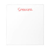 Monogram minimalist custom name  notitieblok (Voorkant)