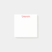 Monogram minimalist custom name  post-it® notes (Voorkant)