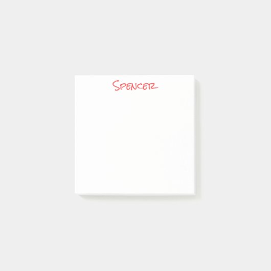 Monogram minimalist custom name  post-it® notes (Voorkant)