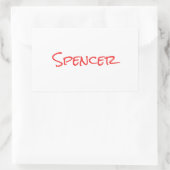 Monogram minimalist custom name  rechthoekige sticker (Tas)