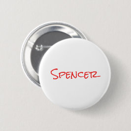 Monogram minimalist custom name  ronde button 5,7 cm