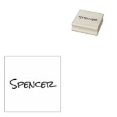 Monogram minimalist custom name rubberstempel (Gestempeld)