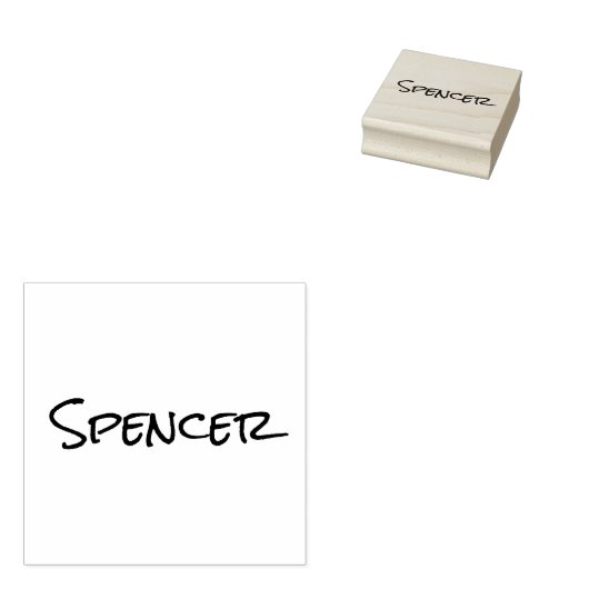Monogram minimalist custom name  	rubberstempel (Gestempeld)