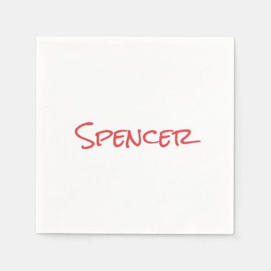 Monogram minimalist custom name  servet (Voorkant)