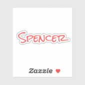 Monogram minimalist custom name  sticker (Vel)