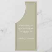 Monogram minimalistisch Japans huwelijksmenu Menu (Achterkant)