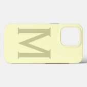 Monogram minimalistisch Jouw naam Initiaal Modern Case-Mate iPhone Case (Achterkant (horizontaal))