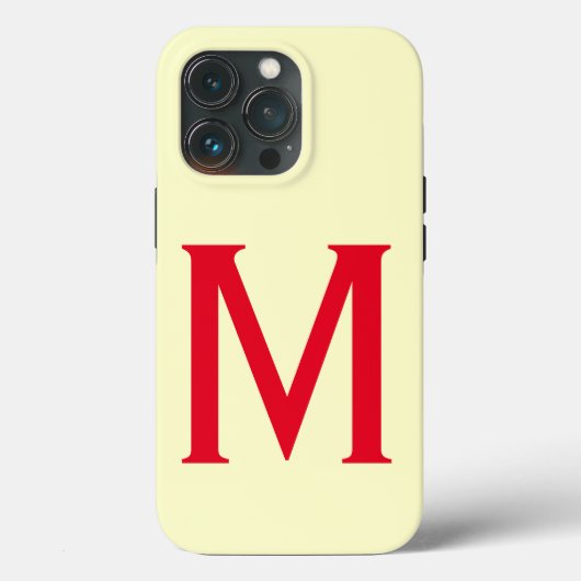Monogram minimalistisch Jouw naam Initiaal Modern Case-Mate iPhone Case (Achterkant)