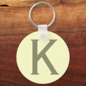 Monogram minimalistisch Jouw naam Initiaal Modern Sleutelhanger (Voorkant)