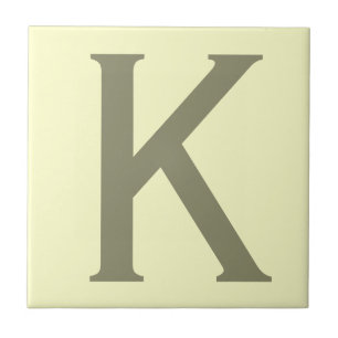 Monogram minimalistisch Jouw naam Initiaal Modern Tegeltje