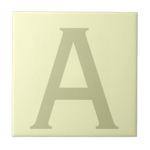 Monogram minimalistisch Jouw naam Initiaal Modern Tegeltje