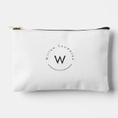 Monogram minimalistisch modern wit etui (Voorkant)