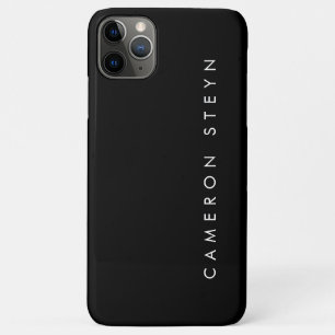 Monogram minimalistisch zwart-wit iPhone 11 pro max hoesje