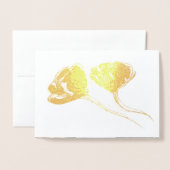 Monogram minimalistische botanische bruiloft uitno folie kaarten (Met envelop)