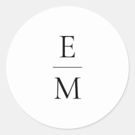 Monogram minimalistische bruiloft Sticker