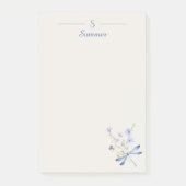 Monogram Minimalistische Dragonfly Botanical Cotta Post-it® Notes (Voorkant)