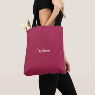 Monogram minimalistische kersroze roze draagtas