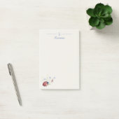 Monogram minimalistische lieveheersbeestje botanis post-it® notes (Kantoor)