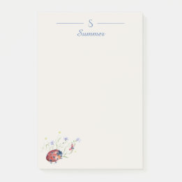 Monogram minimalistische lieveheersbeestje botanis post-it® notes
