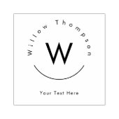 Monogram minimalistische moderne Logo Rubberstempel (Afrduk)