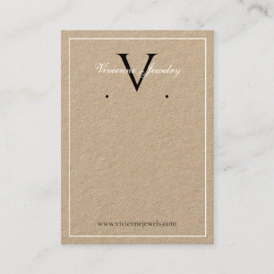Monogram Minimalistische Sieraden Oorbellen Displa Visitekaartje
