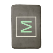Monogram Mint Chocolade Chip Geometrisch Badmat (Voorkant Verticaal)