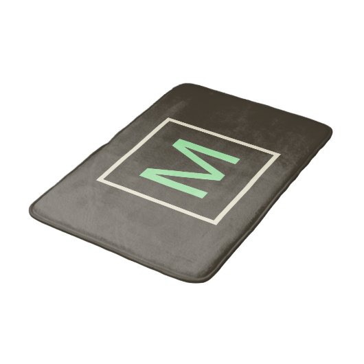 Monogram Mint Chocolate Chip Geometrisch  Badmat (Gekanteld)
