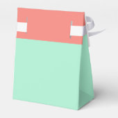 Monogram Mint en Koraalkleurblok Dank u Bedankdoosjes (Achterkant)