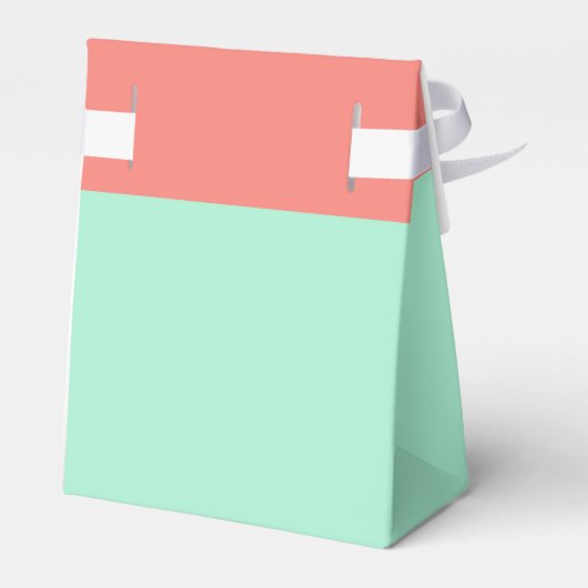 Monogram Mint en Koraalkleurblok Dank u Bedankdoosjes (Achterkant)