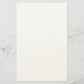 Monogram Mint Floral Stationery Briefpapier (Achterkant)