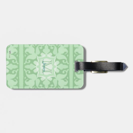  monogram (Mint Green) Bagagelabel (Achterkant horizontaal)
