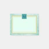 Monogram Mint groen  textuur Post-it® Notes (Voorkant)