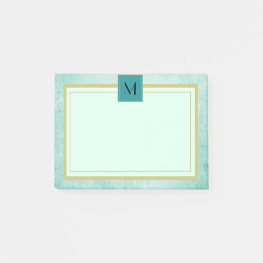 Monogram Mint groen  textuur Post-it® Notes (Voorkant)