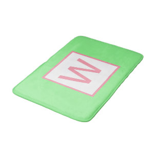Monogram Mint Groene Pastel Roze Badmat