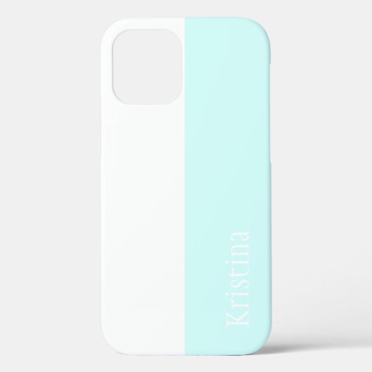 MONOGRAM MINT VERT ET coque iphone BLANC (Verso)