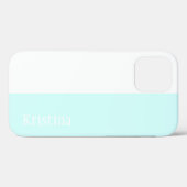 MONOGRAM MINT VERT ET coque iphone BLANC (Verso (horizontal))