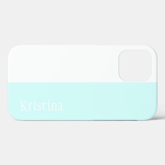 MONOGRAM MINT VERT ET coque iphone BLANC (Verso (horizontal))