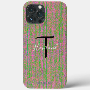 Monogram mobiele telefoondraagtas HAMbyWG - roze / iPhone 13 Pro Max Hoesje